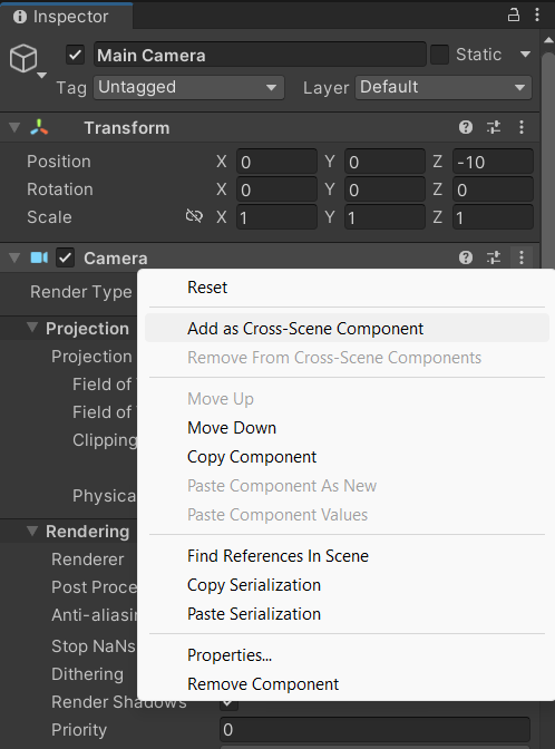 Add or Remove as Cross-Scene